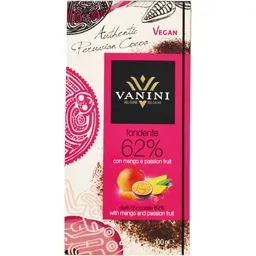 Ciocolata neagra 62% cu mango si fructul pasiunii 100g