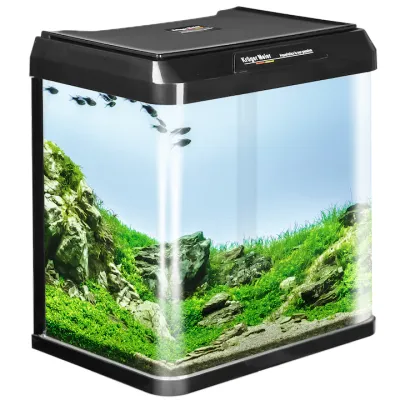 Acvariu echipat, set complet, Kruger Meier Como Aquarium, negru, 16l