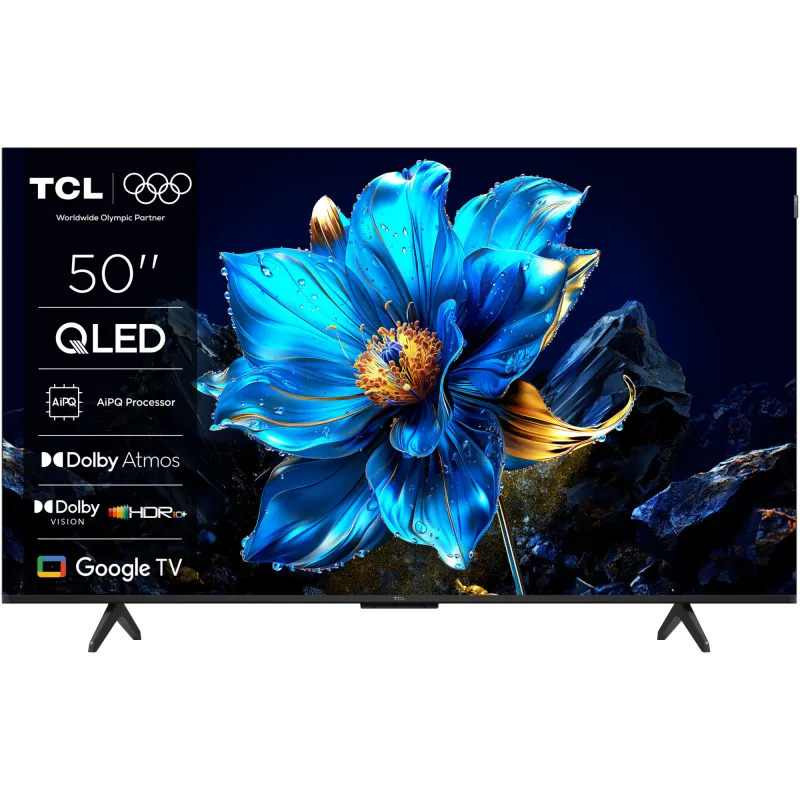 TCL QLED 50P7K, 126 cm, Smart Google TV, 4K Ultra HD, Clasa F