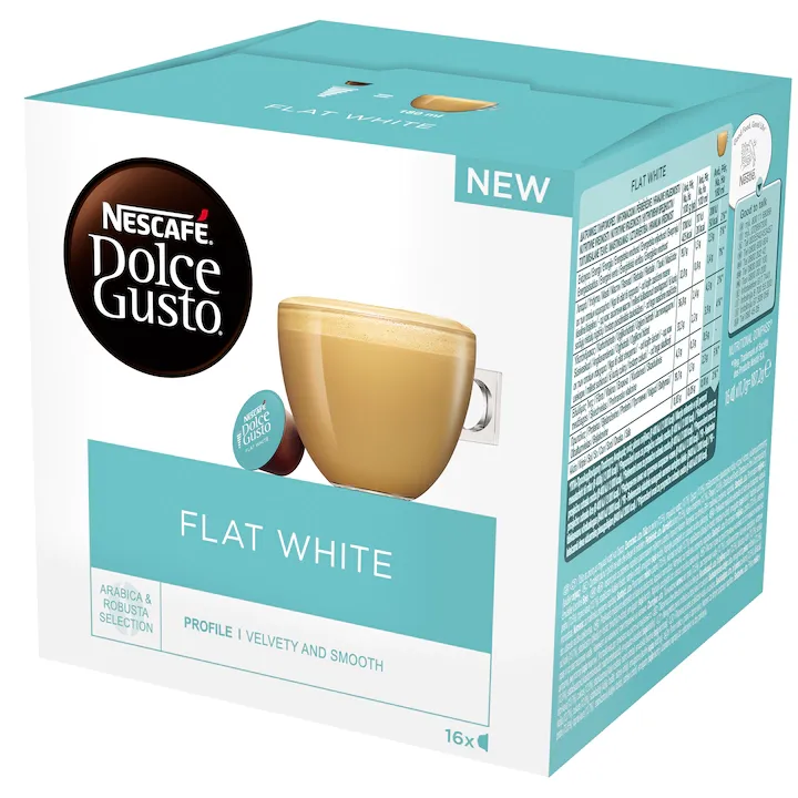 Capsule cafea Flat White 16 bauturi, Nescafé Dolce Gusto, 187.2g