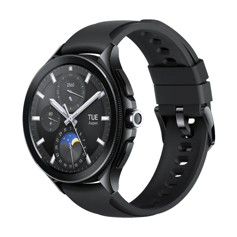 Smartwatch Xiaomi Watch 2 Pro, 4G LTE, Black Case, Black Fluororubber Strap