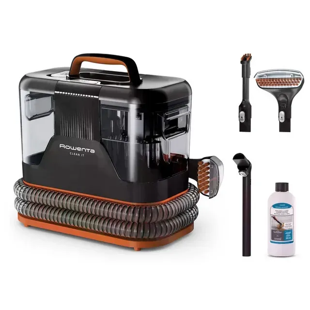 Aspirator cu spalare Rowenta IN5012F0, 400W, aspirare umeda/uscata, 1.5 l, negru
