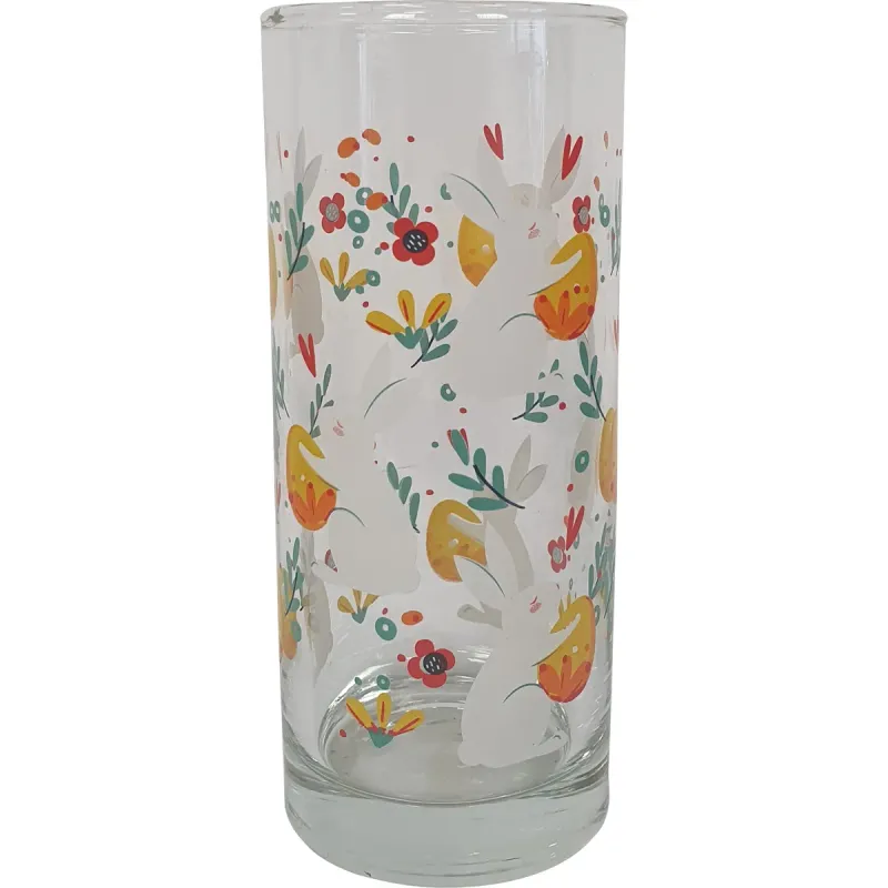 Set pahare Uniglass Classico, 6 bucati, sticla, 270 ml, decor Easter Rabbits