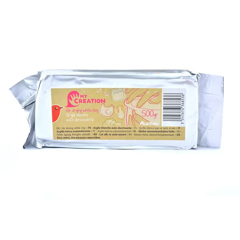 Argila alba modelatoare Auchan 500 g