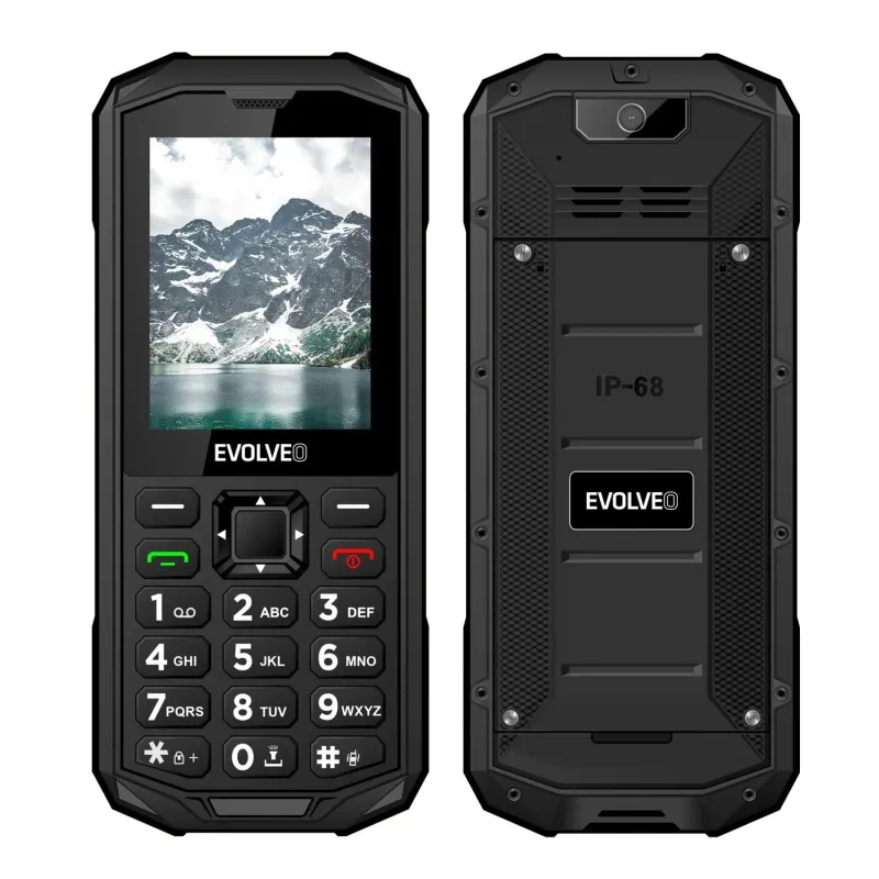 EVOLVEO StrongPhone X5, telefon Dual SIM rezistent la apa si socuri, negru-gri