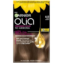 Vopsea permanenta pentru par, fara amoniac, 6.0, Light Brown