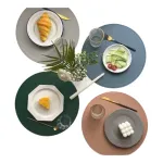 Set 4 suporturi pentru farfurie, 38 cm, PVC, impermeabile, antialunecare, rotunde, Multicolor