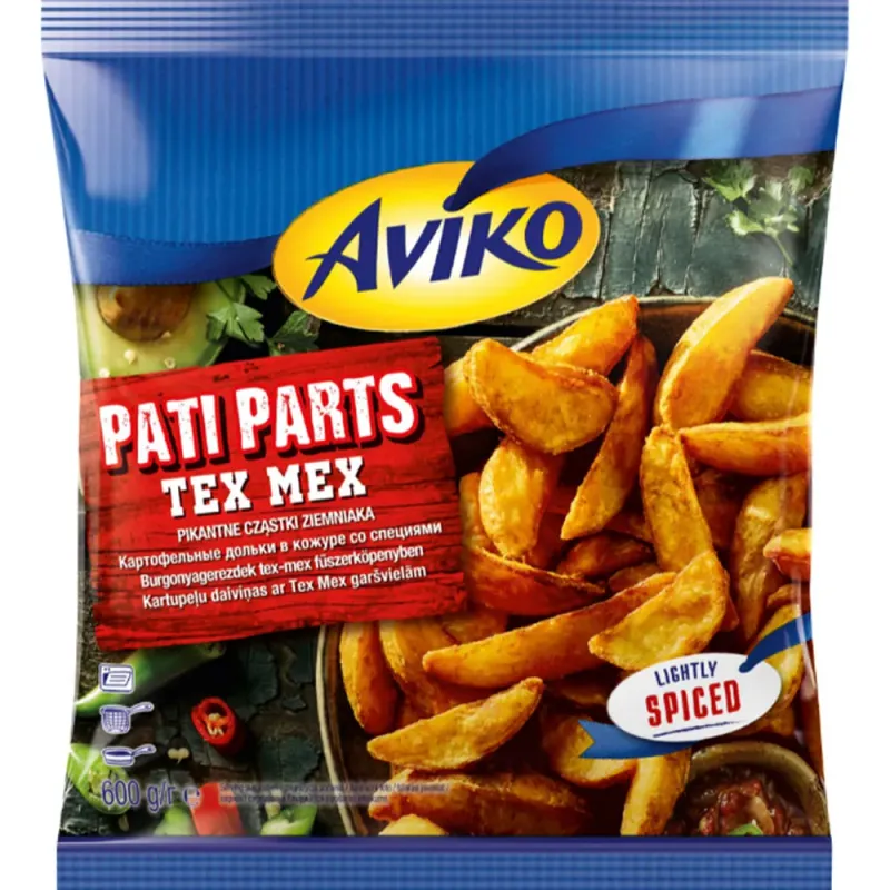 Cartofi felii in coaja condimentati Aviko, 600g