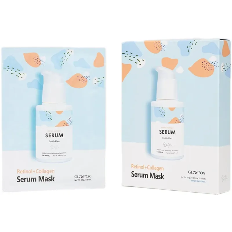 Masca servetel cu retinol si colagen Glamfox, 23 g