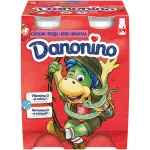 Iaurt de baut Danonino, cu piure de capsuni, 4 x 100 g