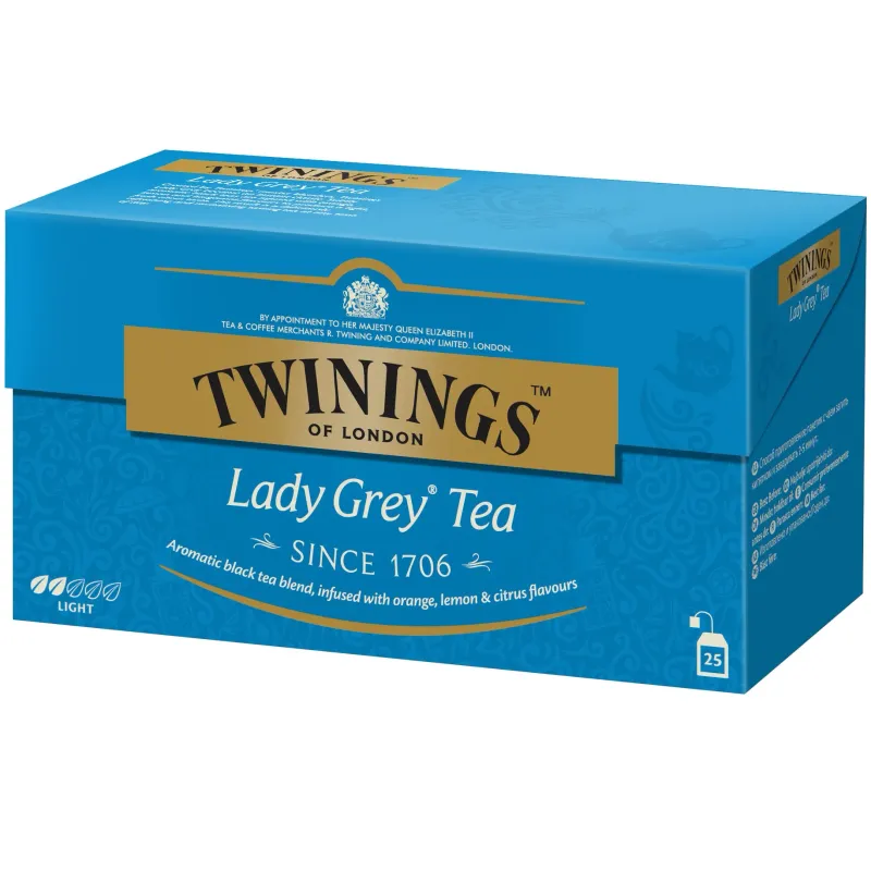 Ceai negru Twinings Lady Grey, 25 pliculete