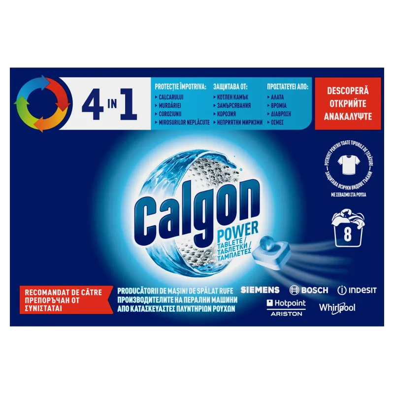 Tablete anticalcar Calgon Powerball 8 bucati