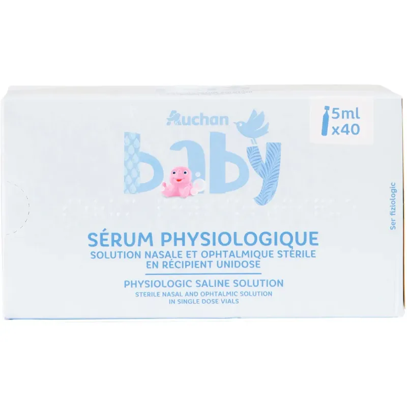 Ser fiziologic Auchan Baby 40 x 5ml