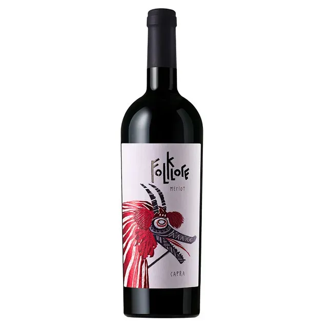 Vin rosu sec Folklore, Merlot, 0.75 l