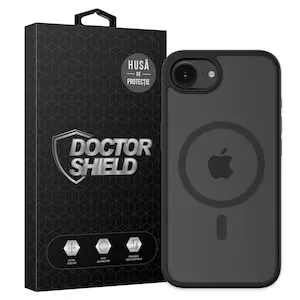 Husa de Protectie, Compatibila Apple iPhone 16e, Doctor Shield Fantom, MagSafe - Negru