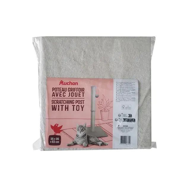 Turn de zgariat pentru pisici Auchan, 35 x 35 x 63 cm