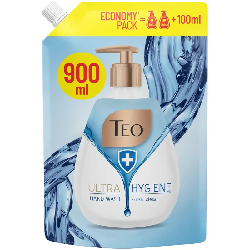 Rezerva sapun lichid Teo Ultra Hygiene Fresh Clean, 900 ml
