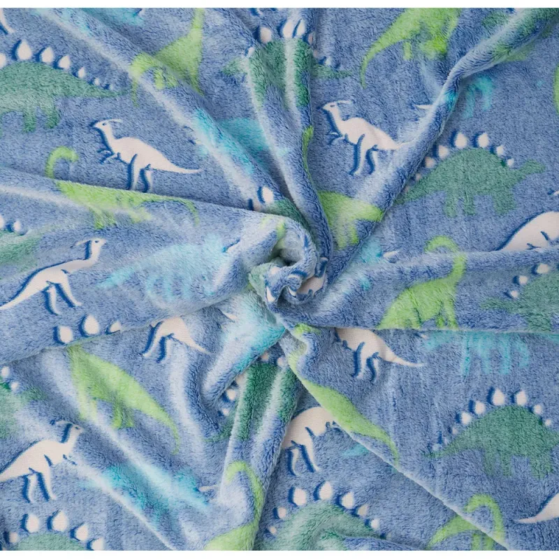 Patura model fosforescent Heinner Home Dino, poliester, 160 x 200 cm