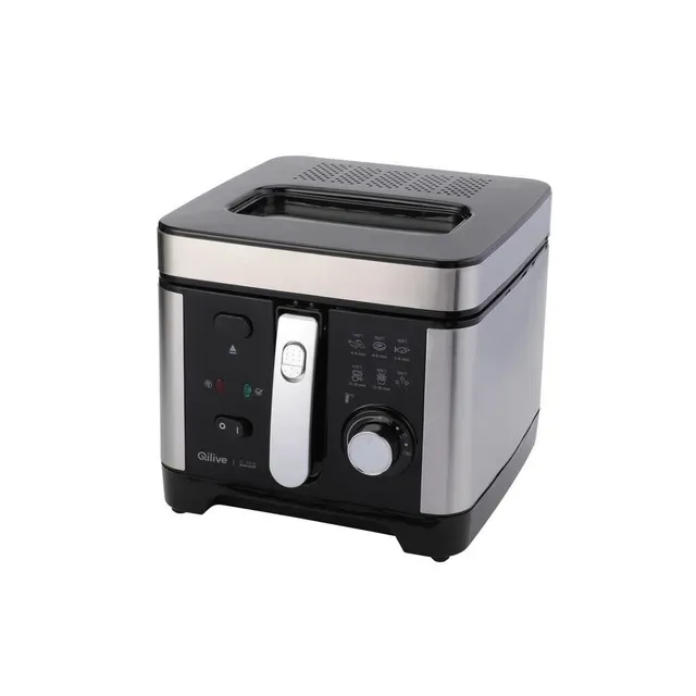 Friteuza cu ulei Qilive Q.5678, 1800W, capacitate 3 l, negru
