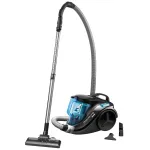 Aspirator fara sac Rowenta Compact Power Cyclonic RO3731EA, 750 W, recipient praf 1.5l, motor EffiTech, filtru de inalta eficienta, sistem CleanExpress, raza de operare 8.8m, negru/albastru
