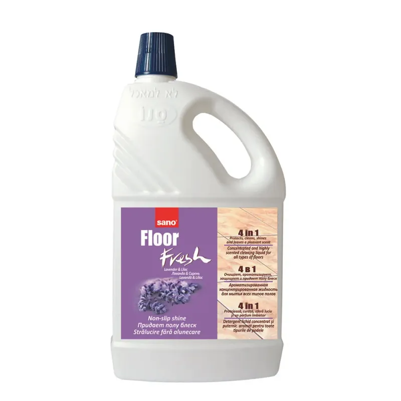 Solutie pardoseli Sano Fresh 4 in 1 cu parfum de liliac, 2 l