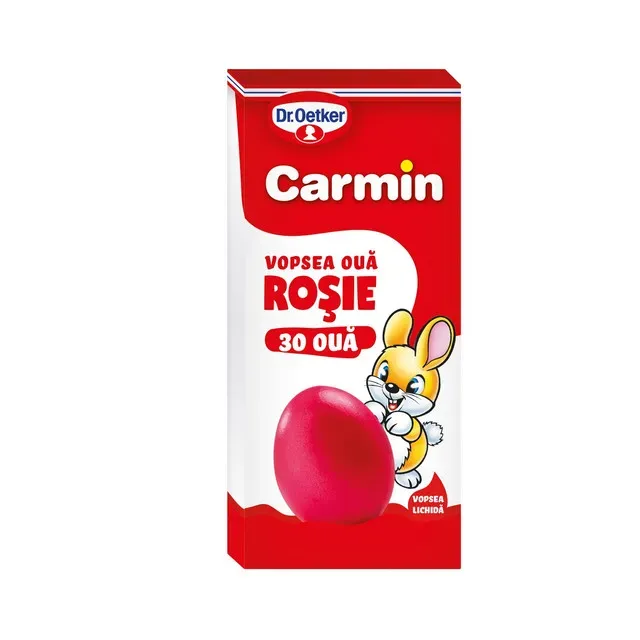 Vopsea lichida Dr. Oetker Carmin pentru 30 oua, rosu