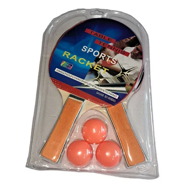 Set palete de ping pong cu 3 mingii