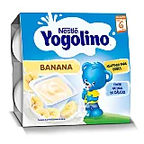 Gustare cu lapte si banane Yogolino Nestle, 6-36 luni, 4x100g