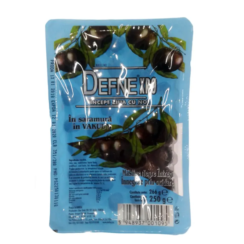 Masline negre in saramura Defne, 250 g