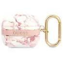 Guess GUA3HCHMAP AirPods 3 cover pink/pink Marble Strap Collection