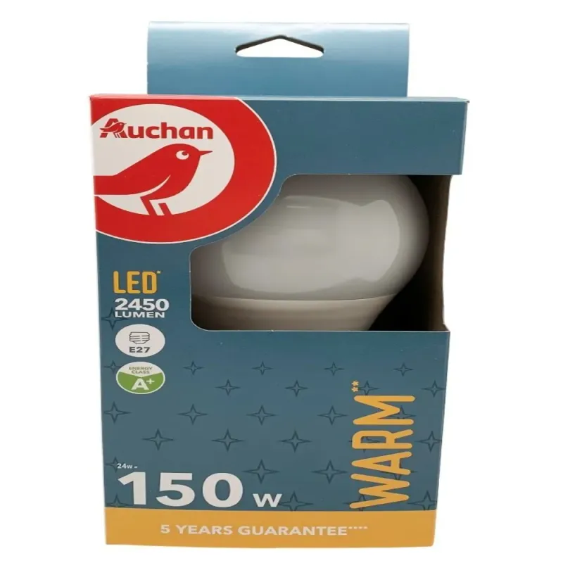 Bec LED AUCHAN 24W E27 EQ 150W, lumina calda