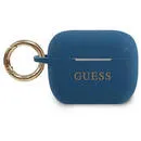 Guess Husa Silicon Glitter Airpods Pro Albastru (cu breloc)