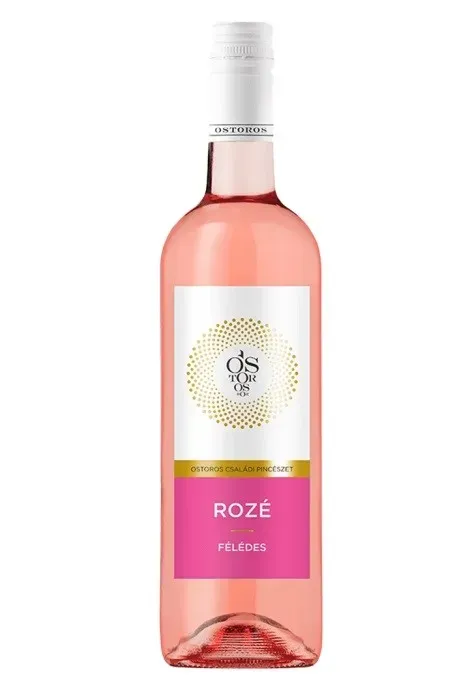 Vin rose demidulce Ostoros, Kekfrankos si Cabernet Sauvignon, 0.75 l