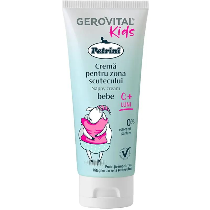 Crema pentru zona scutecului Gerovital Kids, 0+ luni, 100ml