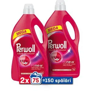 Detergent lichid PERWOLL Renew Color, 2 x 3.75l, 150 spalari