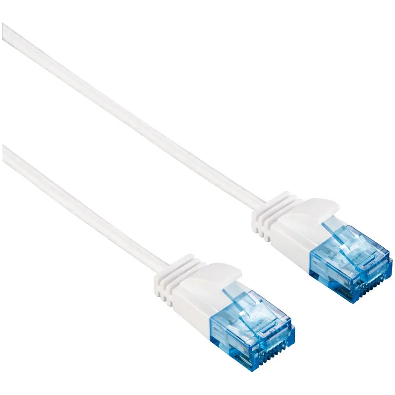 Cablu de retea Hama CAT-6 Slim-Flexib, alb, 1.5m