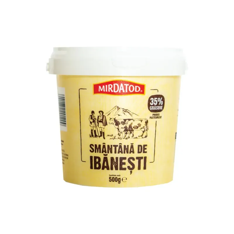 Smantana de Ibanesti Mirdatod, pasteurizata, 35% grasime, 500 g