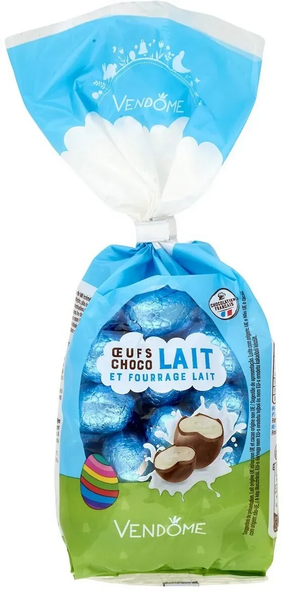 Oua de ciocolata cu lapte si crema cu lapte Vendome, 200 g