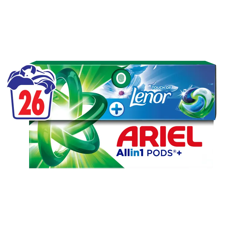 Detergent de rufe capsule Ariel Allin1 PODS+ Touch of Lenor Fresh Air, 26 Spalari