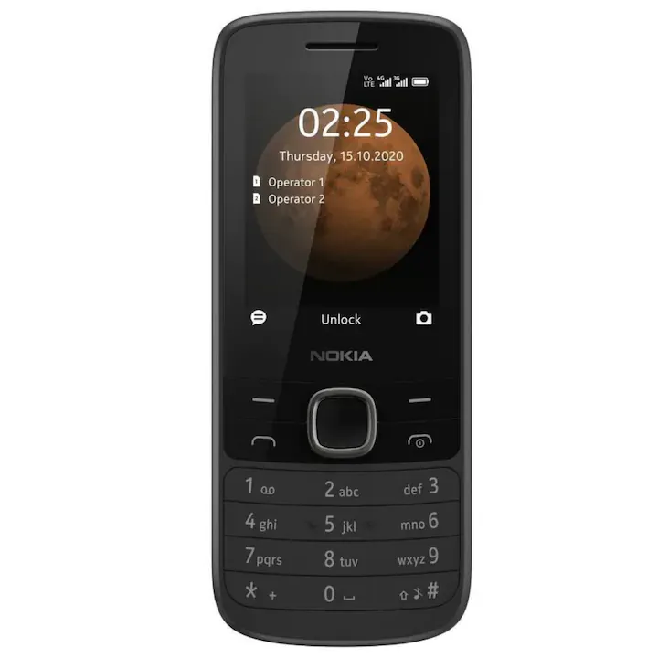 Nokia 225, Dual SIM, 4G, Black