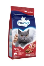 Hrana uscata pentru pisici adulte PreVital, vita, 1.4 kg