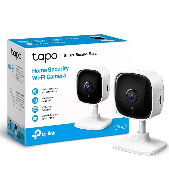 Cameră de supraveghere Tapo TC60, interior, Wi-Fi, detecție AI, vedere nocturnă avansată