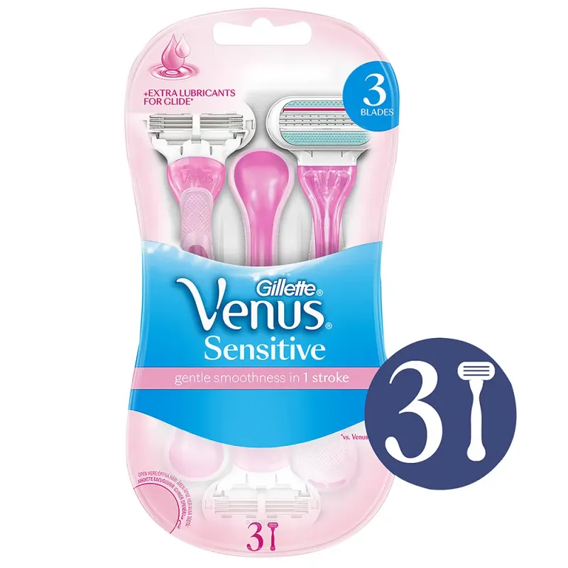 Aparat de ras pentru femei Gillette Venus Sensitive, 3 bucati