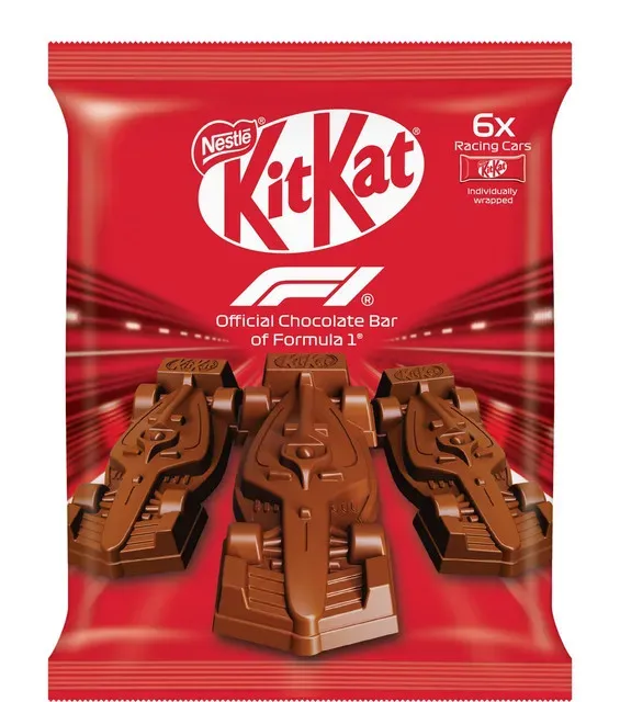 Figurine de ciocolata cu lapte si cereale Kit Kat Formula 1, 66 g