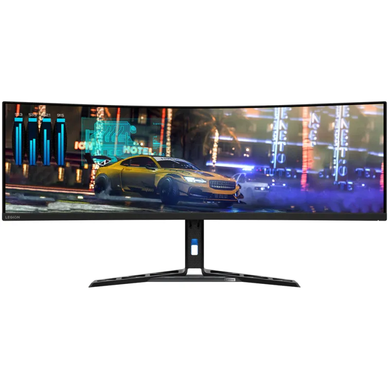 Monitor Gaming LED VA Lenovo Legion R45w-30, 44.5", Dual QHD (5120x1440), 165Hz , 1ms (MPRT), AMD FreeSync™ Premium Pro, HDR4000, 2.5G with Realtek smart chip, 2x HDMI, Display Port, Boxe 3W x2, Pivot, VESA, negru