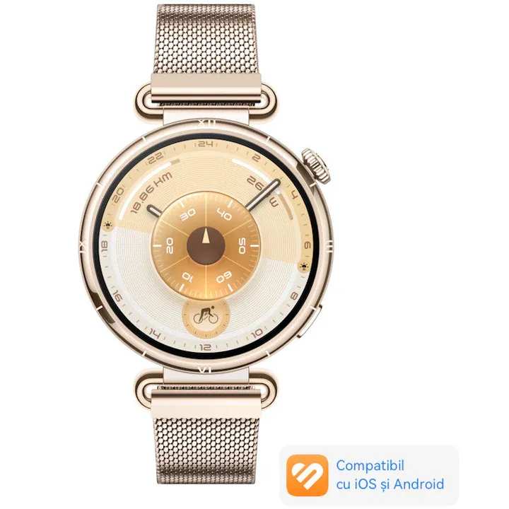 Smartwatch Huawei Watch GT 6, 41MM, Gold Stainless Steel Case, Gold Milanese Strap
