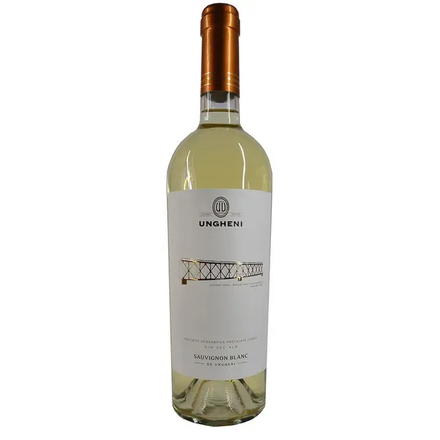 Vin alb sec Ungheni Bridge, Sauvignon Blanc, alcool 12%, 0.75 l