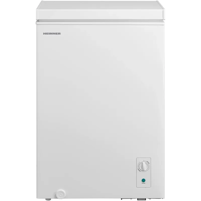 Lada frigorifica Heinner HCF-M99INVCE++, 99 l, Clasa E, Convertibila frigider/congelator, Compresor inverter, Control mecanic, Termostat ajustabil, 1 cos, Alb