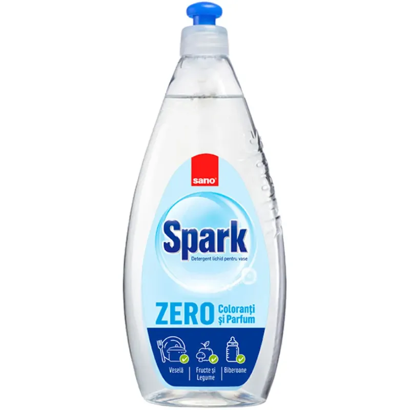 Detergent de vase Sano Zero coloranti si parfum, 500 ml