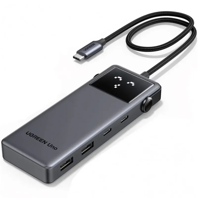 Adaptor multifunctional UGREEN 6-in-1 USB-C Hub CM888, 2 x USB A 3.2, 2 X USB C 3.2, 1 X USB C PD 100W, 1 X HDMI 4K, Gri